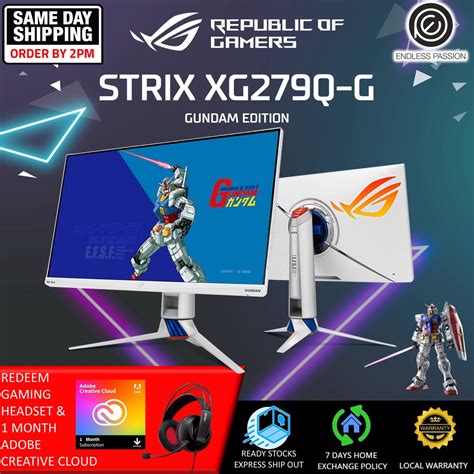 Asus Rog Strix Xg Q G Gundam Edition Inch Monitor Wqhd X