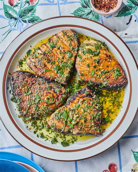 Grilled Swordfish With Lemon Herb Sauce The Kitchn