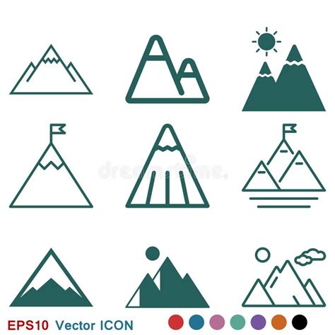 Mountain Icon Logo Illustration Vector Sign Symbol For Design