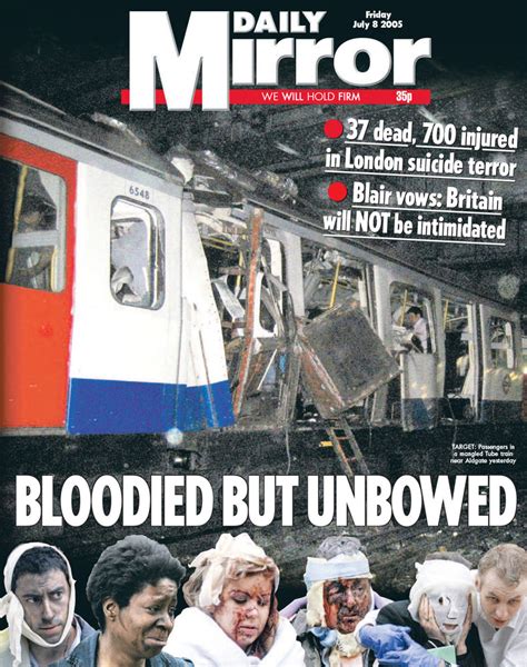 77 Bombings How Newspaper Front Pages Covered Britains First Ever