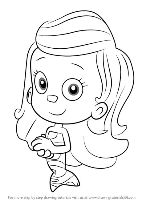 Learn How To Draw Molly From Bubble Guppies Bubble Guppies Step By Step Drawing Tutorials