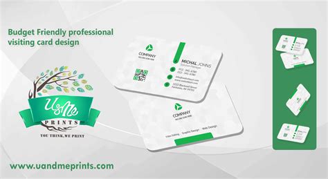 Budget Friendly professional visiting card design - U and Me Prints