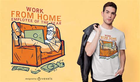 Work From Home T-shirt Design Vector Download