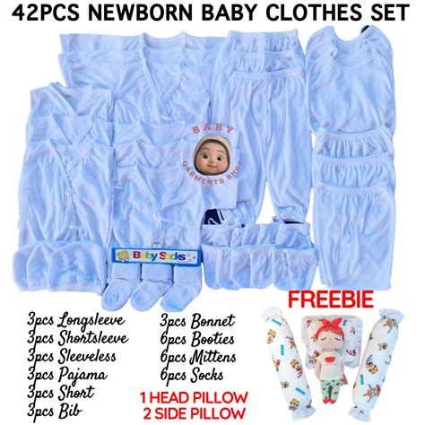 42pcs Newborn Clothes Bundle Baby Set With Free 3in1 Bolster Set