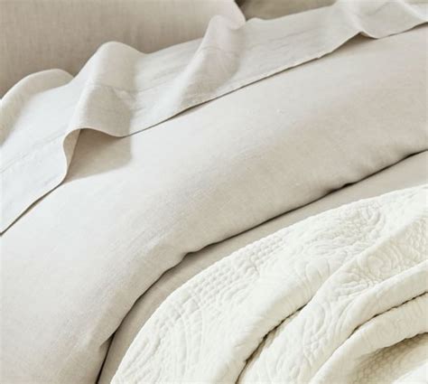 Belgian Flax Linen Duvet Cover And Sham Natural Pottery Barn