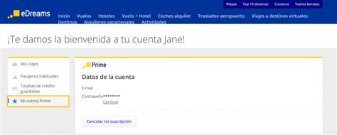 Cómo cancelar tu suscripción a eDreams Prime eDreams