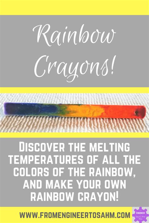 Make a Rainbow Crayon using the Melting Point for Crayons!