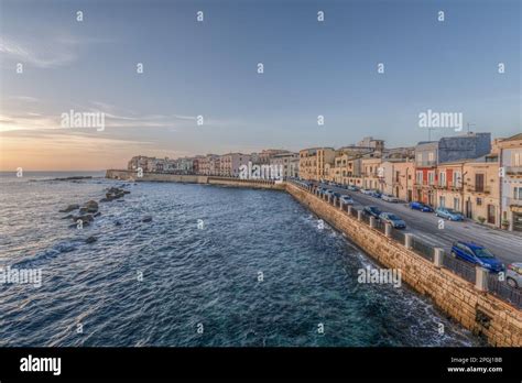 The Breathtaking Scenery Of The Ortigia Seafront In Syracuse Sicily