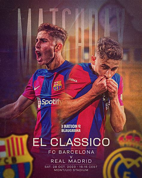 El Classico Football Matchday Poster