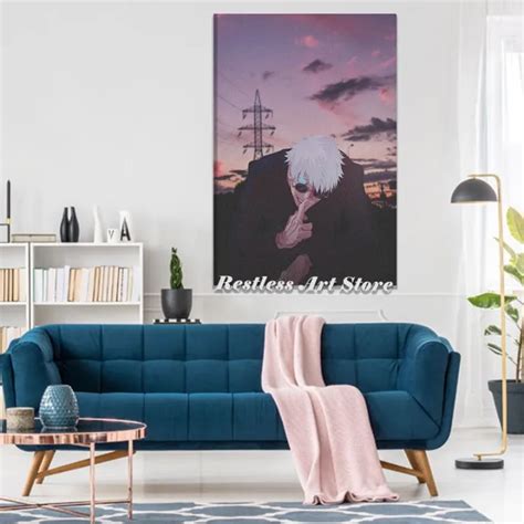 Satoru Gojo Jujutsu Kaisen Aesthetic Sunset Canvas Home Decor Prints