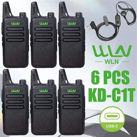 Wln Kd C T Walkie Talkie Set Of W Mini Pocket Size Portable C Type