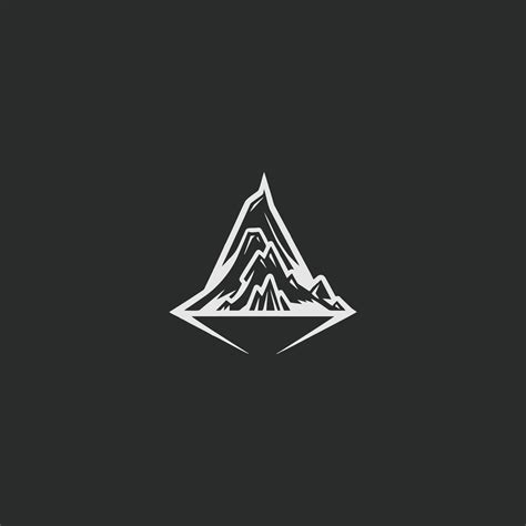 AI generated Logo Template Mountain peak adventure rock mountain peak ...