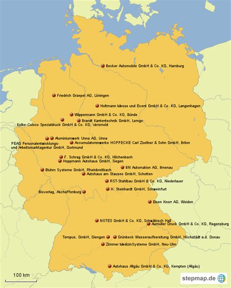 Stepmap Unternehmen Landkarte Für Deutschland