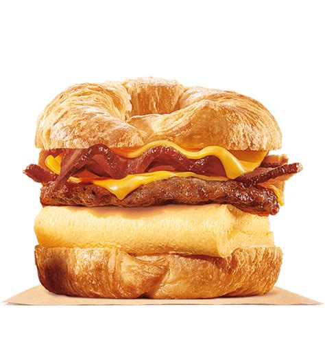 DOUBLE CROISSAN'WICH with Sausage & Bacon | BURGER KING®