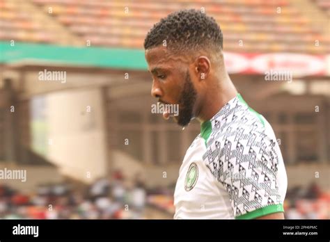 Nigerias Super Eagles Vs Guinea Bissau Game During The Africa Cup