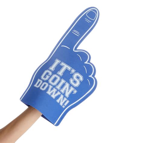 2 Pack Blue Foam Fingers 1 Its Goin Down For Sports Fan Accessories