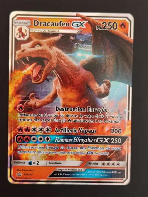 CARTE POKÉMON DRACAUFEU GX SM195 Promo Soleil Lune Française FR