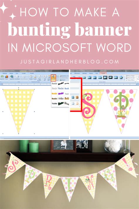 How To Make A Bunting Banner In Microsoft Word