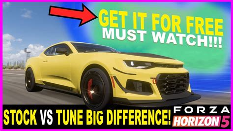 Forza Horizon 5 Chevrolet Camaro Zl12018 How To Get And Unlock Stock Sound Vs Tune Top Speed