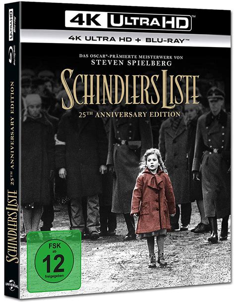 Schindlers Liste 25th Anniversary Edition Blu Ray UHD 2 Discs 4K