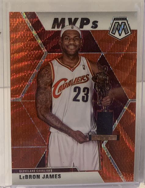 LEBRON JAMES 2019 20 Mosaic Basketball MVPs Red Wave Prizm SP