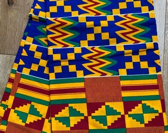 Ankara African Print Kente Fabric By The Yard Etsy