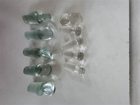 Ten Vintage Glass Bottle Stoppers Etsy