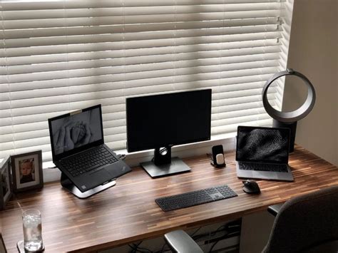 Clean Dual Laptop Setup With DIY IKEA PINNARP And ALEX Desk Computer