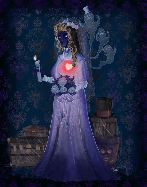 Bride In The Attic 1 By Errevelesart Haunted Mansion Disneyland