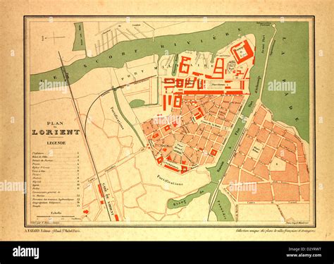 MAP OF LORIENT FRANCE Stock Photo - Alamy