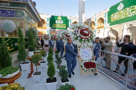 Photos Amir Al Mu Minin Shrine Decorated With Flowers On Auspicious