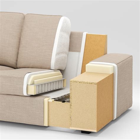 Kivik Sectional 4 Seat With Chaise Tresund Light Beige Ikea