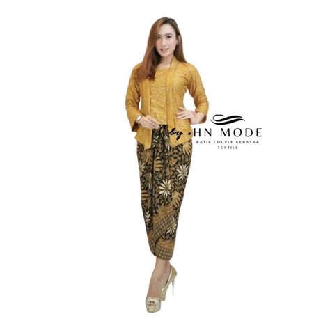 Jual Setelan Kebaya Kutubaru Pendek Rok Lilit Kebaya Brokat Kebaya