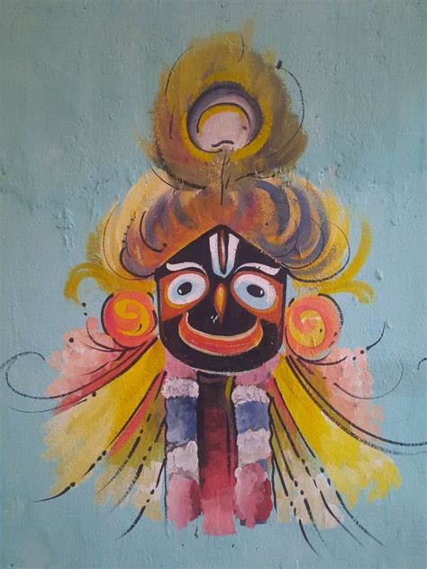 Jagannatha God Wall Art Art Drawings Sketches Simple Art Painting