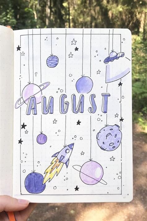 August Bullet Journal Covers Juelzjohn