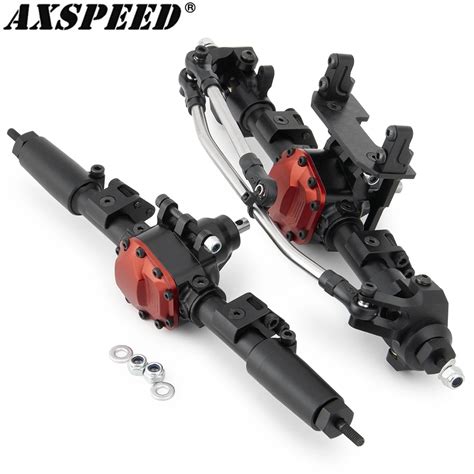 Axspeed RC Auto Vorder Und Hinterachse CNC Metall Gerade Komplette