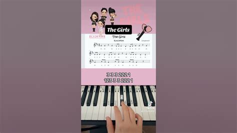 The Girls Blackpink Piano Tutorial 블랙핑크 피아노 Youtube