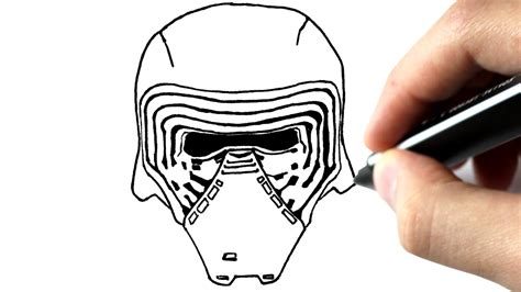 Kylo Ren Helmet Drawing at GetDrawings | Free download