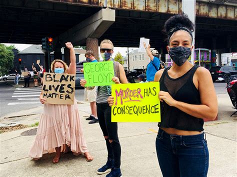 Group Gathers At Esplanade And Claiborne To Protest George Floyds