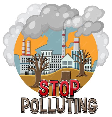 Premium Vector Stop Pollution Banner Vector Concept