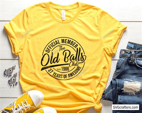 Th Birthday Svg Official Member The Old Balls Club Est Etsy