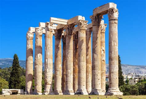 Temple De Zeus Olympien Ath Nes En Gr Ce Image Stock Image Du