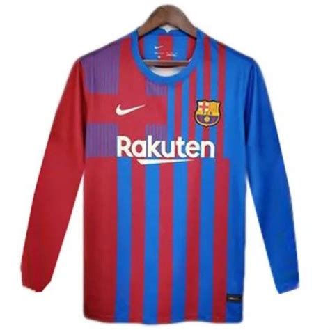 Maillot Barcelone 2021 2022 Domicile Manche Longue Footbebe