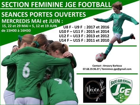 Portes Ouvertes Section Féminine Jge Jge Sucé Football