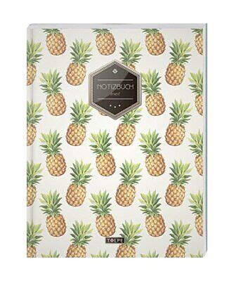 TULPE Liniertes Notizbuch A4 C092 Hipster Ananas 140 Seiten