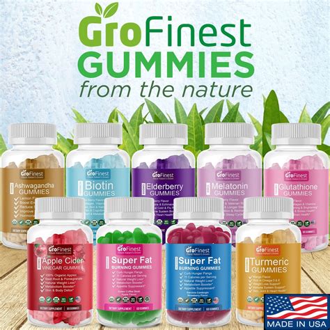 Grofinest Glutathione Gummy 1000mg Collagen Vitamin B C E Folic Acid