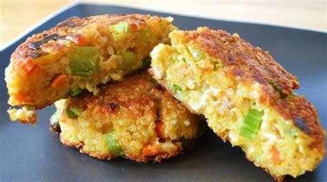 Quinoa And Sweet Potato Patties With Veggies De 245 Kcal Receta Fácil