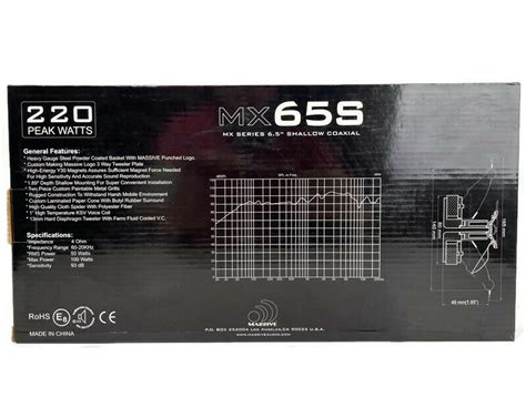 Massive Audio Mx65s Mx Series 6 5 Inch 50 Watt Rms Shallow 2 Way