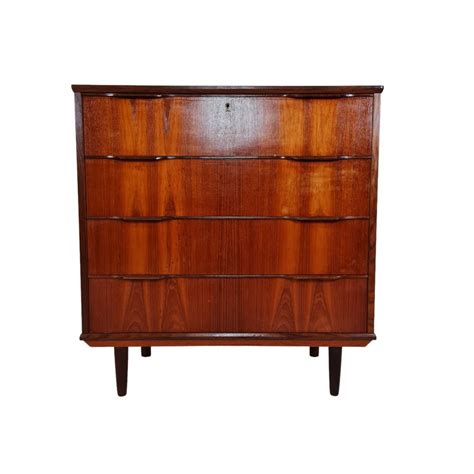 Chest Of Drawers With Four Drawers Danish Design Teak Retrofabrikken