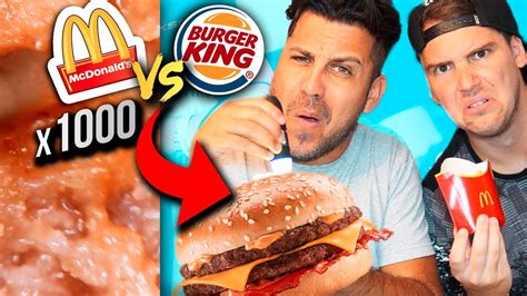 Mc Donald S Vs Burger King Al Microscopio X Youtube